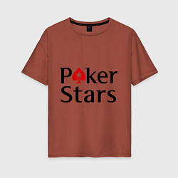 Женская футболка оверсайз Poker Stars