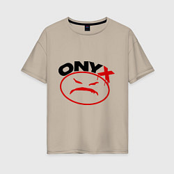Футболка оверсайз женская Onyx, цвет: миндальный