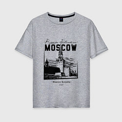 Футболка оверсайз женская Moscow Kremlin 1147, цвет: меланж