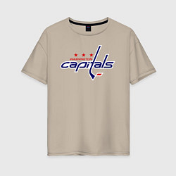 Футболка оверсайз женская Washington Capitals, цвет: миндальный