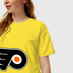 Футболка оверсайз женская Philadelphia Flyers, цвет: желтый — фото 2