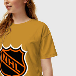 Футболка оверсайз женская NHL, цвет: горчичный — фото 2