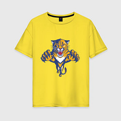 Футболка оверсайз женская Florida Panthers, цвет: желтый