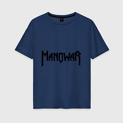 Футболка оверсайз женская Manowar, цвет: тёмно-синий