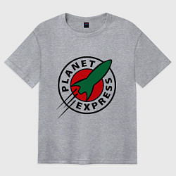 Футболка оверсайз женская Planet Express, цвет: меланж