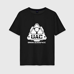 Футболка оверсайз женская UAC, цвет: черный