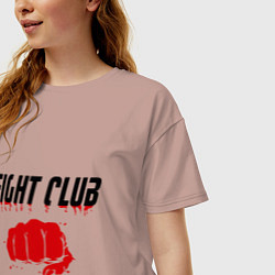 Футболка оверсайз женская Fight Club, цвет: пыльно-розовый — фото 2
