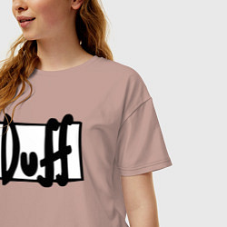 Футболка оверсайз женская Duff, цвет: пыльно-розовый — фото 2