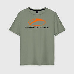 Футболка оверсайз женская A State of Trance, цвет: авокадо