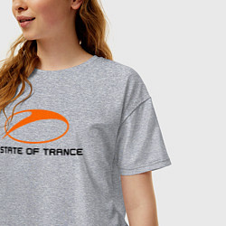 Футболка оверсайз женская A State of Trance, цвет: меланж — фото 2
