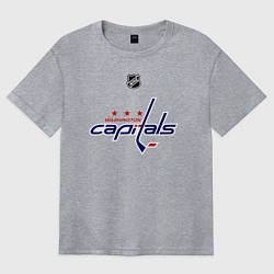 Футболка оверсайз женская Washington Capitals: Ovechkin 8, цвет: меланж