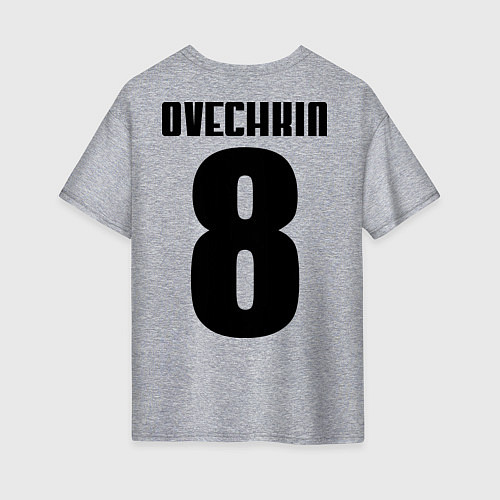Женская футболка оверсайз Washington Capitals: Ovechkin / Меланж – фото 2
