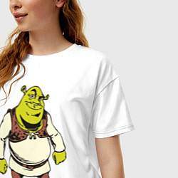 Футболка оверсайз женская Shrek 3, цвет: белый — фото 2