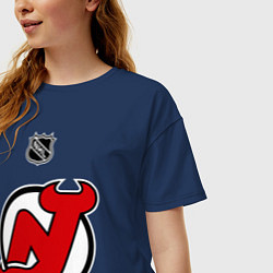 Футболка оверсайз женская New Jersey Devils: Kovalchuk 17, цвет: тёмно-синий — фото 2