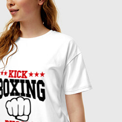 Футболка оверсайз женская Kickboxing Russia, цвет: белый — фото 2