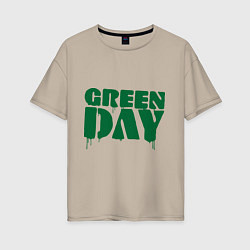 Футболка оверсайз женская Green Day, цвет: миндальный