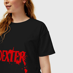 Футболка оверсайз женская Dexter Blood, цвет: черный — фото 2