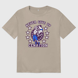 Футболка оверсайз женская WWE Never Give Up, цвет: миндальный