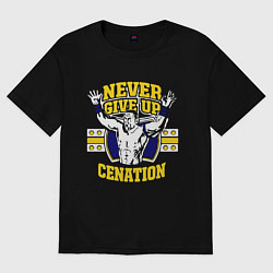 Футболка оверсайз женская Never Give Up: Cenation, цвет: черный