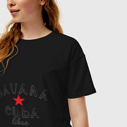 Футболка оверсайз женская Havana Cuba, цвет: черный — фото 2