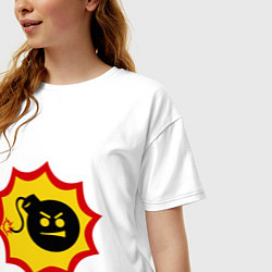 Футболка оверсайз женская Крутой Сэм, цвет: белый — фото 2