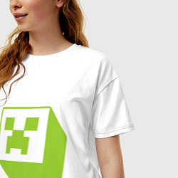 Футболка оверсайз женская Green Creeper, цвет: белый — фото 2