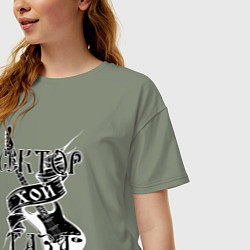 Футболка оверсайз женская Сектор Газа: Хой, цвет: авокадо — фото 2