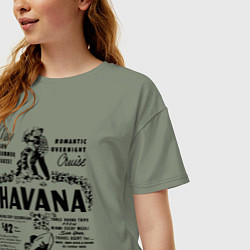 Футболка оверсайз женская Havana Cuba, цвет: авокадо — фото 2
