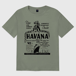 Футболка оверсайз женская Havana Cuba, цвет: авокадо