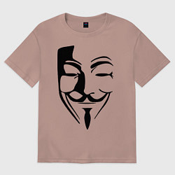 Футболка оверсайз женская Vendetta Mask, цвет: пыльно-розовый