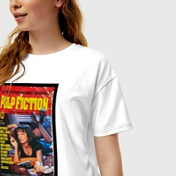 Футболка оверсайз женская Pulp Fiction Cover, цвет: белый — фото 2