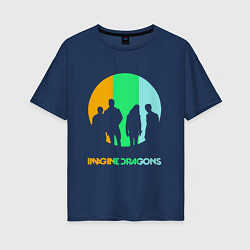 Футболка оверсайз женская Imagine Dragons: Evolve, цвет: тёмно-синий