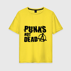 Женская футболка оверсайз Punks not dead