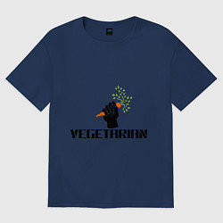 Женская футболка оверсайз Vegetarian (Вегетерианство)