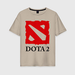 Женская футболка оверсайз Dota 2: Logo