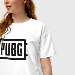 Футболка оверсайз женская PUBG, цвет: белый — фото 2