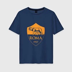 Футболка оверсайз женская AS Roma: Autumn Top, цвет: тёмно-синий
