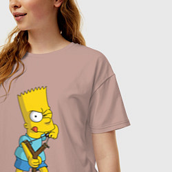 Футболка оверсайз женская Bart Bully, цвет: пыльно-розовый — фото 2