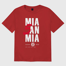 Футболка оверсайз женская Bayern FC: Mia San Mia, цвет: красный