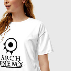 Футболка оверсайз женская Arch Enemy, цвет: белый — фото 2