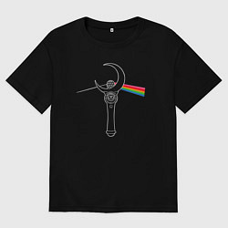 Футболка оверсайз женская Dark side of the moon, цвет: черный