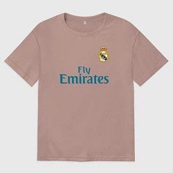 Футболка оверсайз женская Real Madrid: Ronaldo 07, цвет: пыльно-розовый