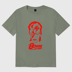 Футболка оверсайз женская Дэвид Боуи, цвет: авокадо
