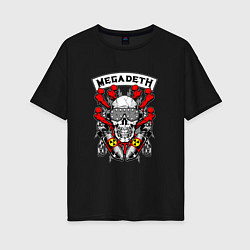 Футболка оверсайз женская Megadeth Rocker, цвет: черный