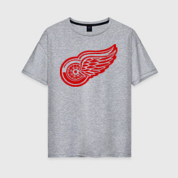 Футболка оверсайз женская Detroit Red Wings: Pavel Datsyuk, цвет: меланж