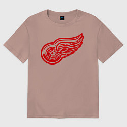 Футболка оверсайз женская Detroit Red Wings: Pavel Datsyuk, цвет: пыльно-розовый