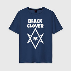 Футболка оверсайз женская Black Clover, цвет: тёмно-синий