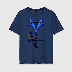 Футболка оверсайз женская Форма пирата, цвет: тёмно-синий