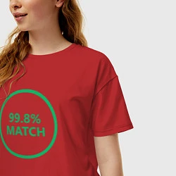 Футболка оверсайз женская 99.8% Match, цвет: красный — фото 2