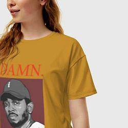 Футболка оверсайз женская Kendrick Lamar: DAMN, цвет: горчичный — фото 2